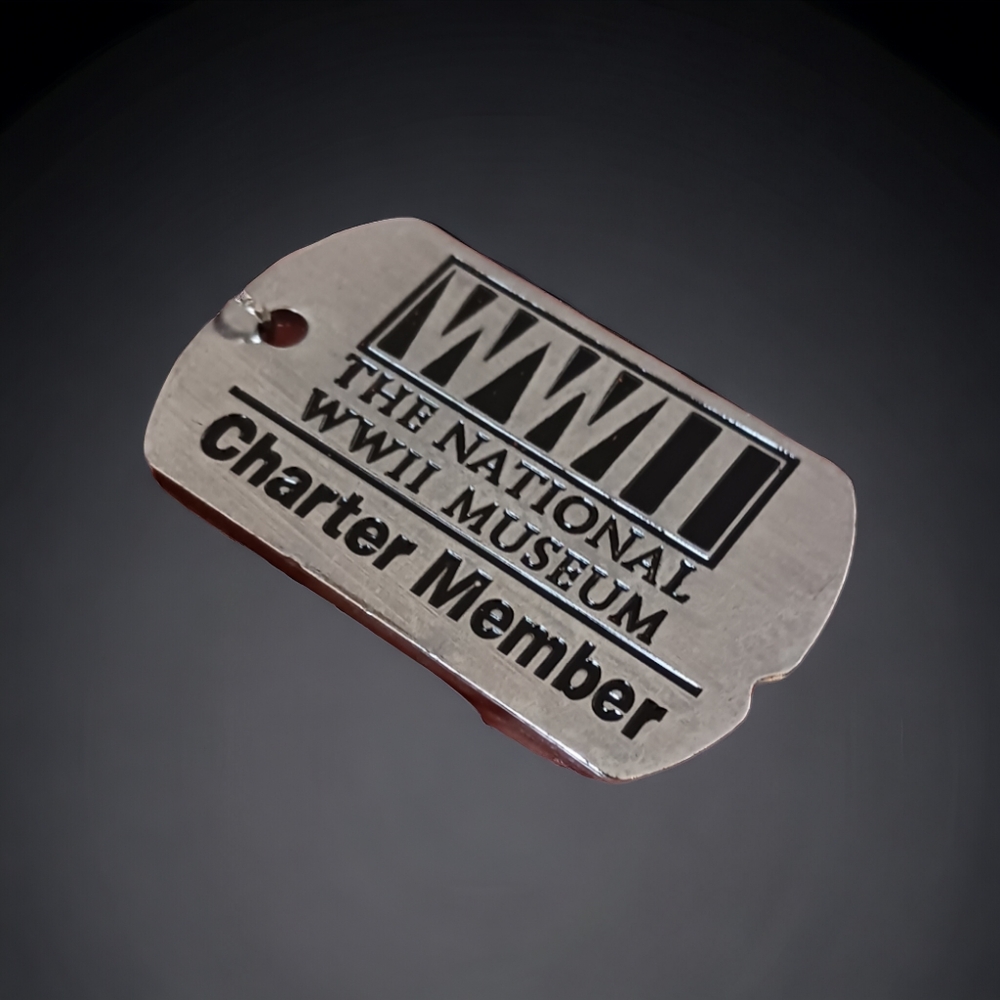 WWII THE NATIONAL WWII MUSEUM CHARTER MEMBER DOG TAG NECKLACE